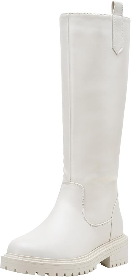 Vepose Women’s 9658 Knee High Boots Low Heel, Platform Tall Boots with Side Zipper for Ladies | Amazon (US)