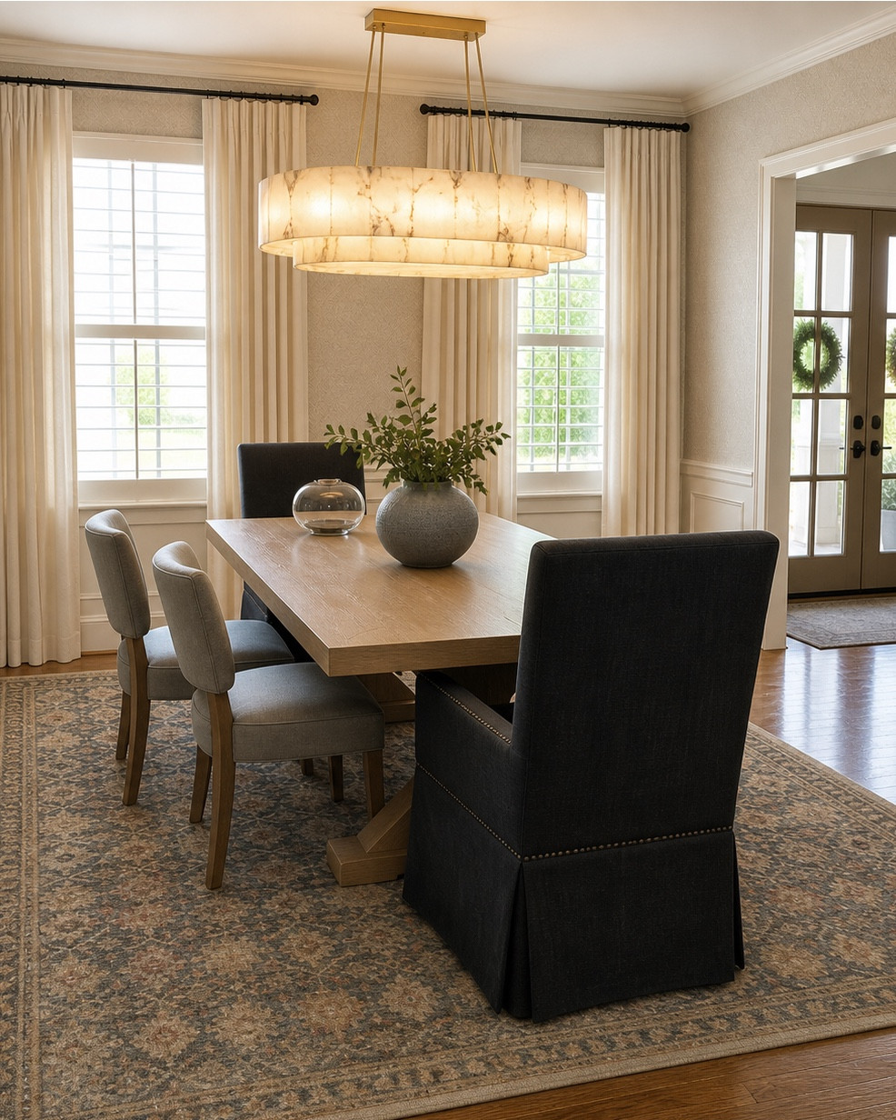 Redesigning my dining room! Which rug do you love the best?! Linked some amazing ones as well as this light fixture I’m loving and more to complete the space! #diningroom 

#LTKmomlife #LTKHome