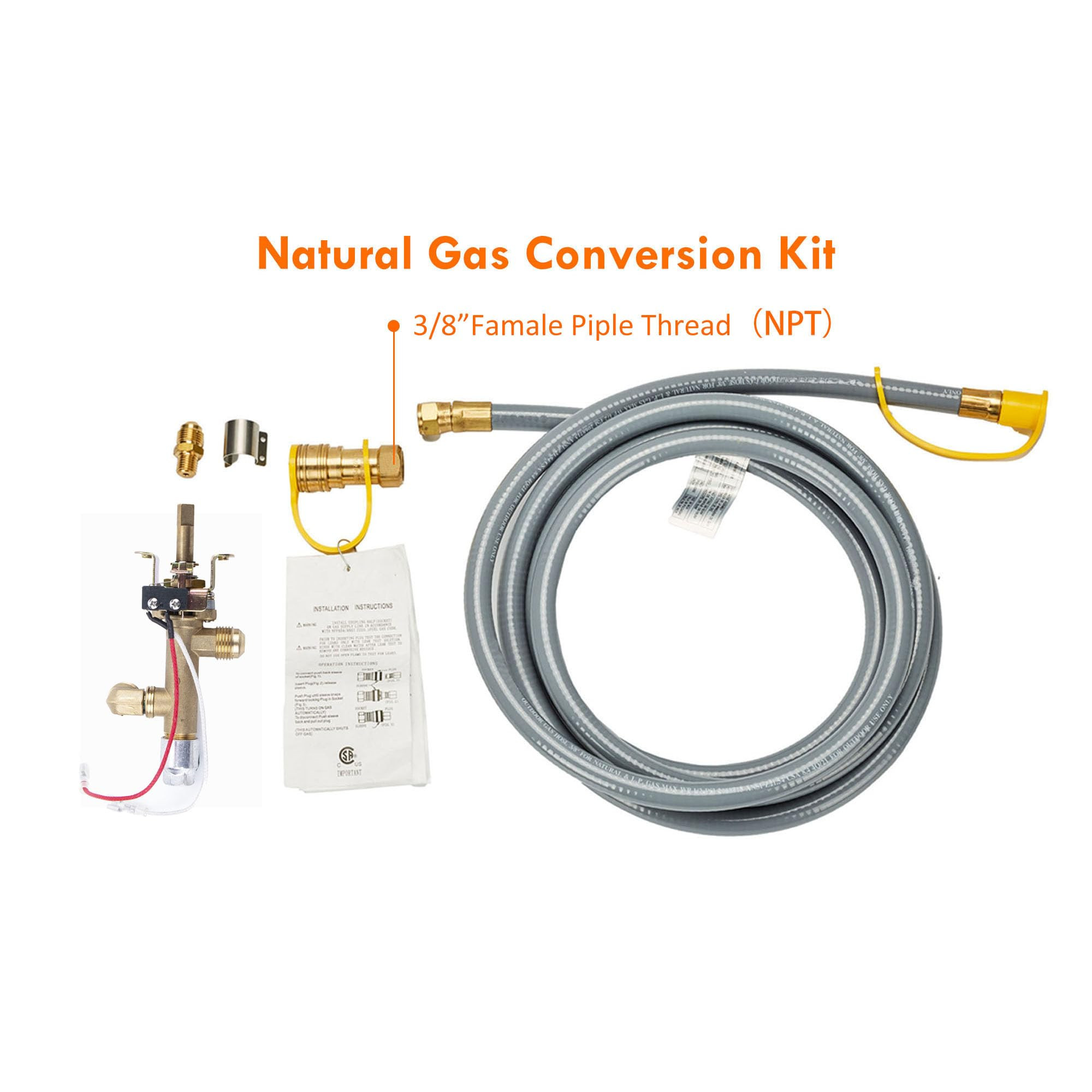 32.5-inch Outdoor Gas Fire Pit Table with Natural Gas Conversion Kit, 50,000BTU Propane Gas Fire ... | Amazon (US)