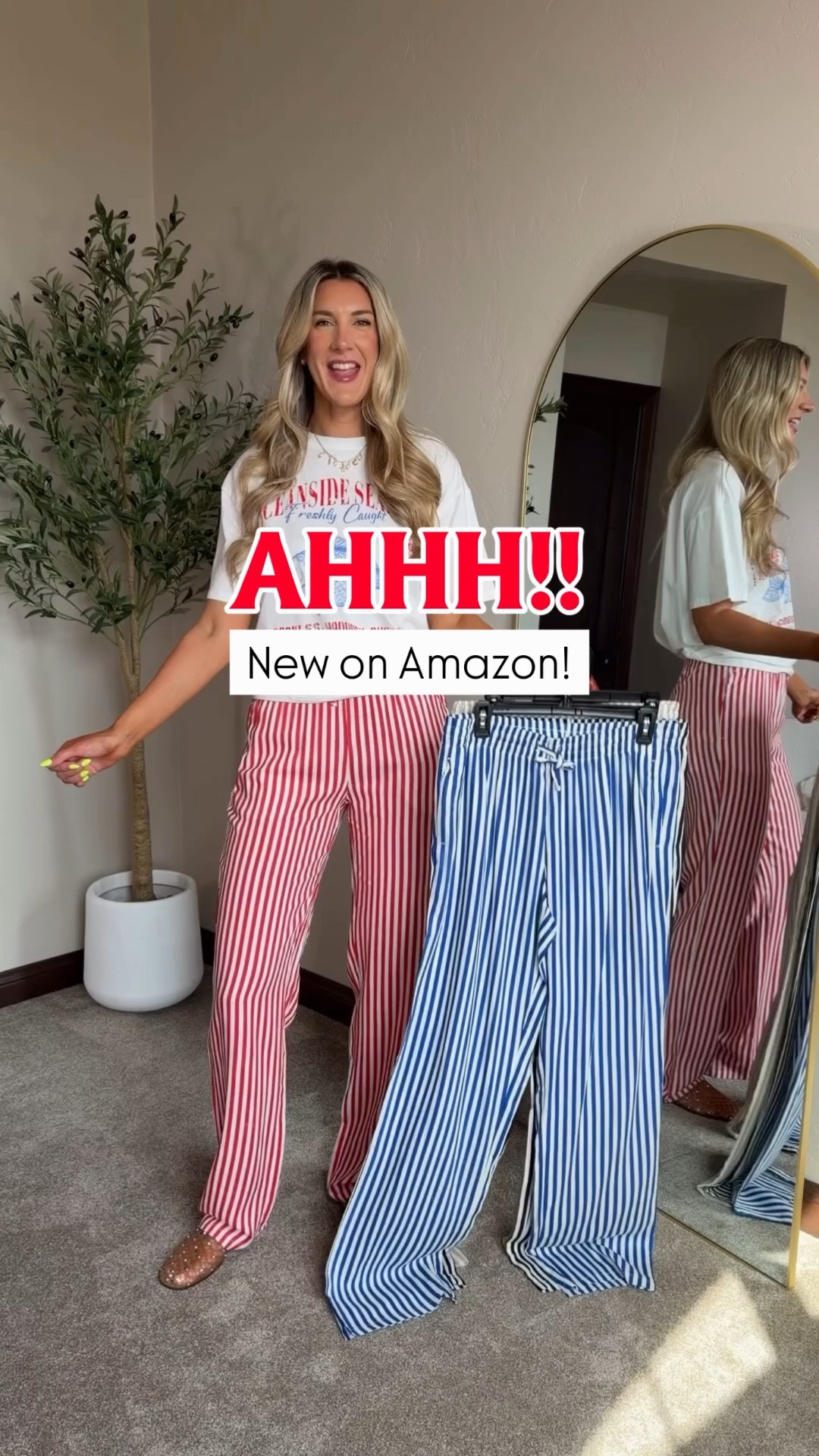 ⚠️Wearing my true m/8 in all EXCEPT size up one in blue striped pants to large 36" - can size up for a more flowy feel. Sized up one in beach top to large for an oversized feel. 

Tall linen, stripe pants, comfy pants, travel, vacation, graphic tee. Amazon

#LTKSwim #LTKSeasonal #LTKTall