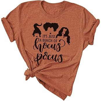 Hocus Pocus Halloween Shirts for Women Fall Tee Shirt Classic Halloween Movie Tops | Amazon (US)