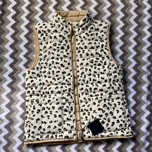 Brooks Brothers Reversible Puffer Vest Thermore Leopard Print | Poshmark