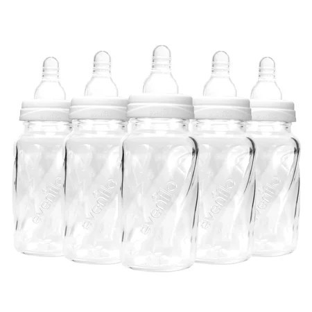 Evenflo Classic BPA-Free Glass Twist Baby Bottles, Clear, 4 oz, Pack of 6 | Walmart (US)