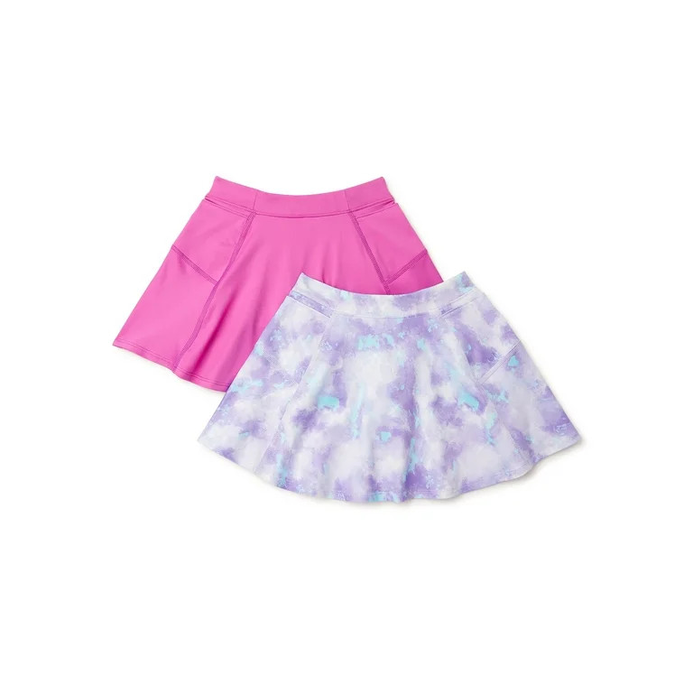 Athletic Works Girls Skort, 2-Pack, Sizes 4-18 & Plus | Walmart (US)