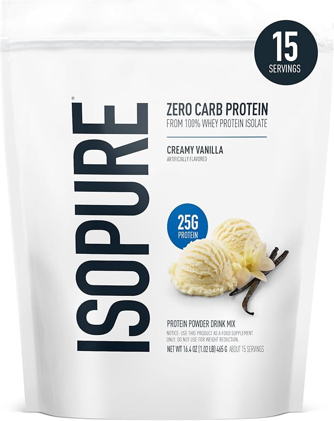 Isopure Zero Carb 100% Pure Whey Isolate Protein Powder, Lactose Free, Gluten Free, with Vitamins... | Amazon (US)