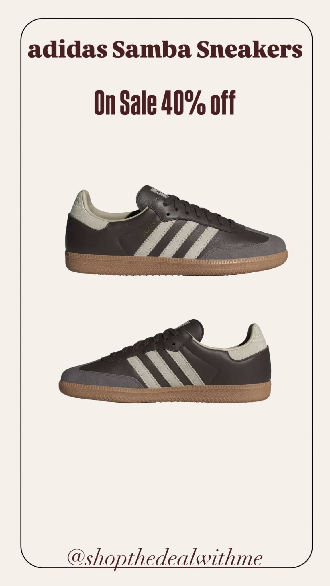 adidas Samba sneakers on sale 40% off

#LTKTravel #LTKSaleAlert #LTKSpringSale