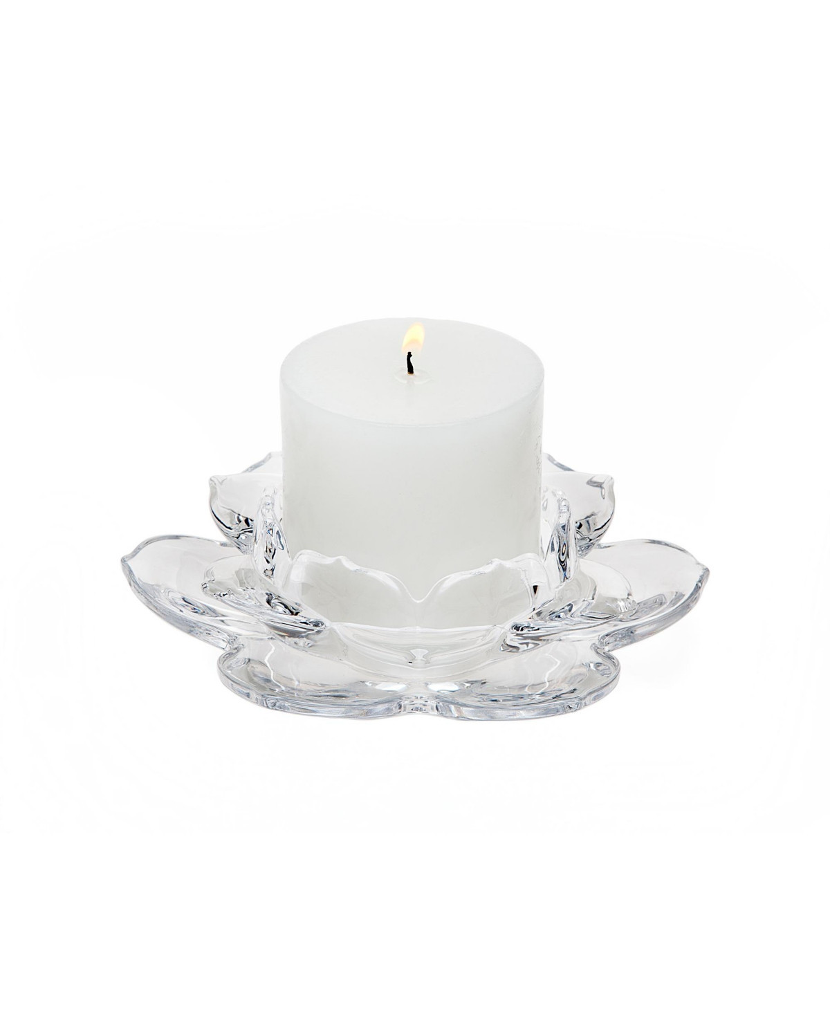Godinger Lotus Phillar Holder - Clear | Macy's