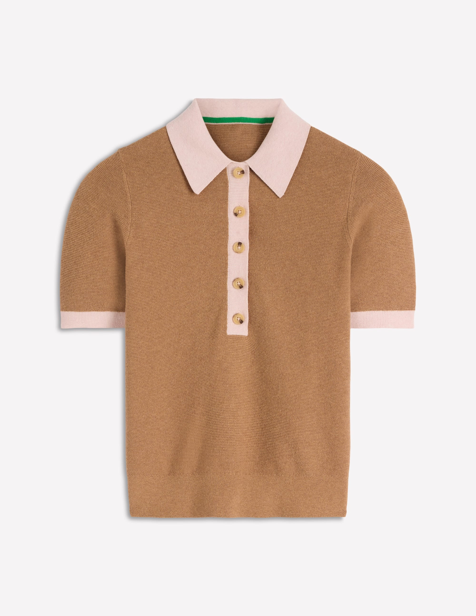 Grace Colour Block T-Shirt-Camel Melange | Boden (US)