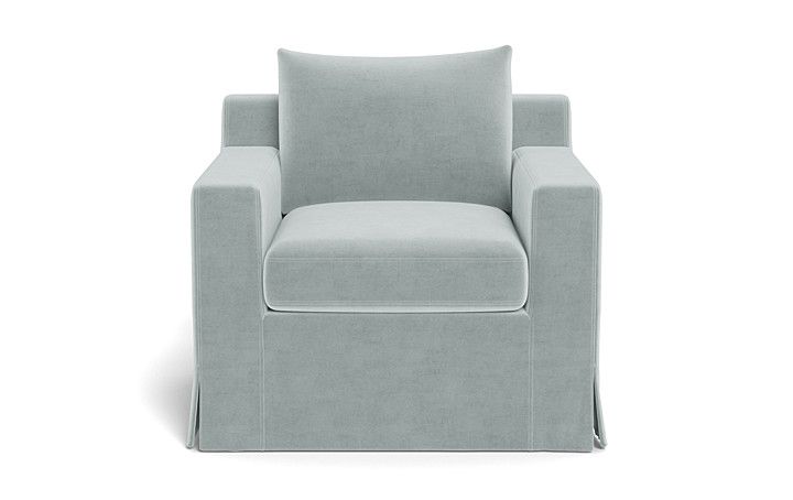 Sloan Slipcovered Swivel Glider Accent Chair | Interior Define