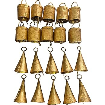 Vintage Indian Tin Bells Rustic Chime Vintage Jingle Bell Cow Bells Christmas Tree Crafts Decorat... | Amazon (US)