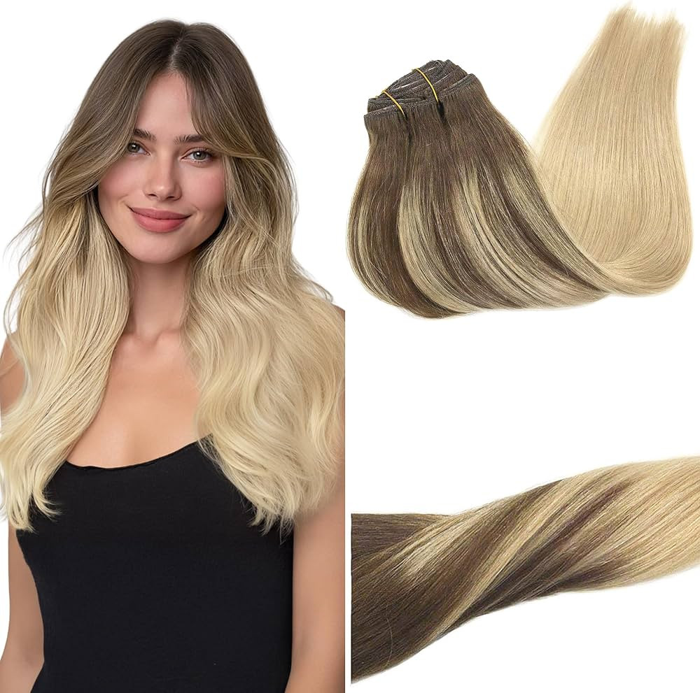 GOO GOO Clip in Hair Extensions Real Human Hair, Remy Human Hair Extensions Clip ins for Women, N... | Amazon (US)