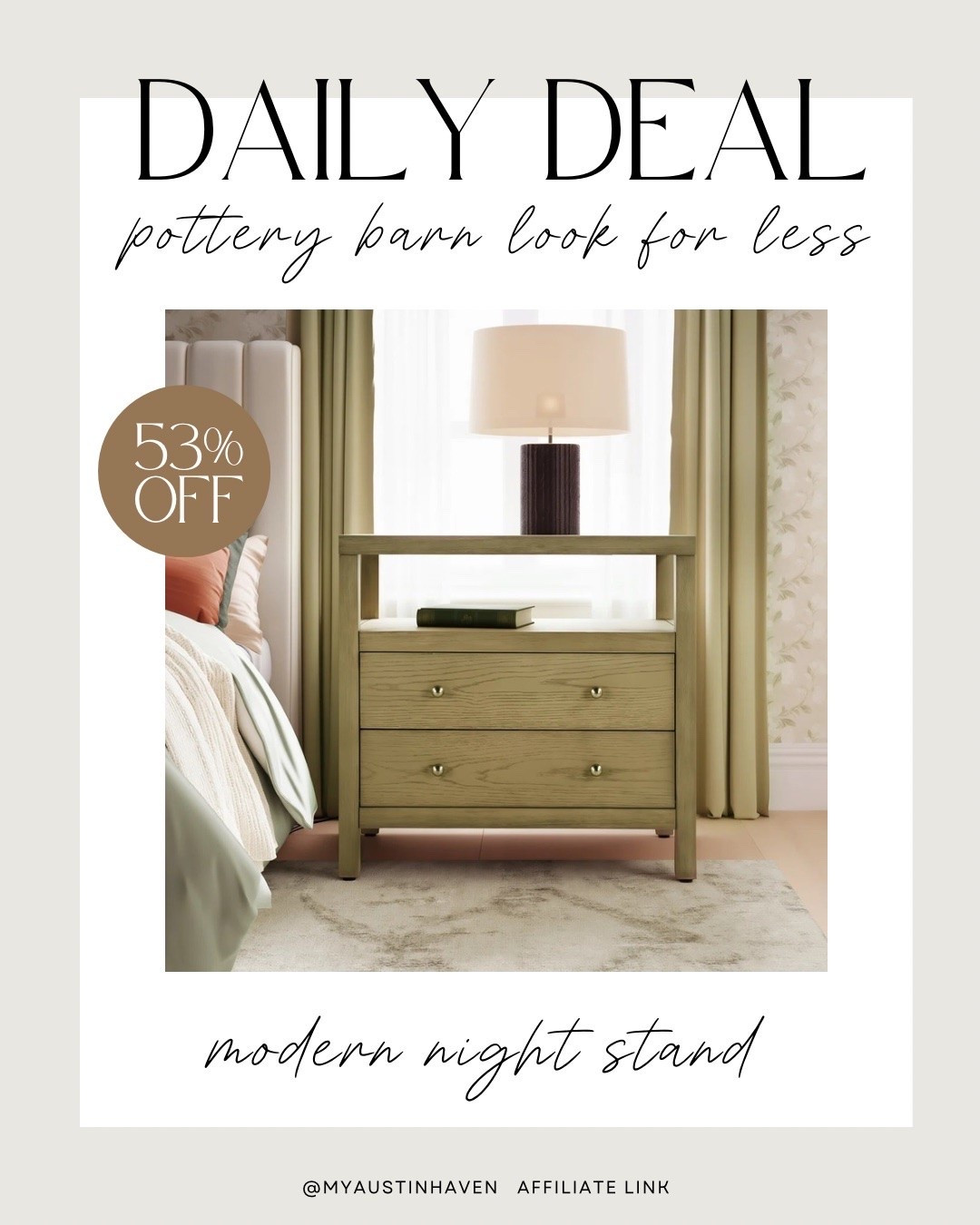 Daily Deal ✨ 50% off this best selling modern night stand!

Memorial Day Deals, Bedroom furniture, Wayfair Sala