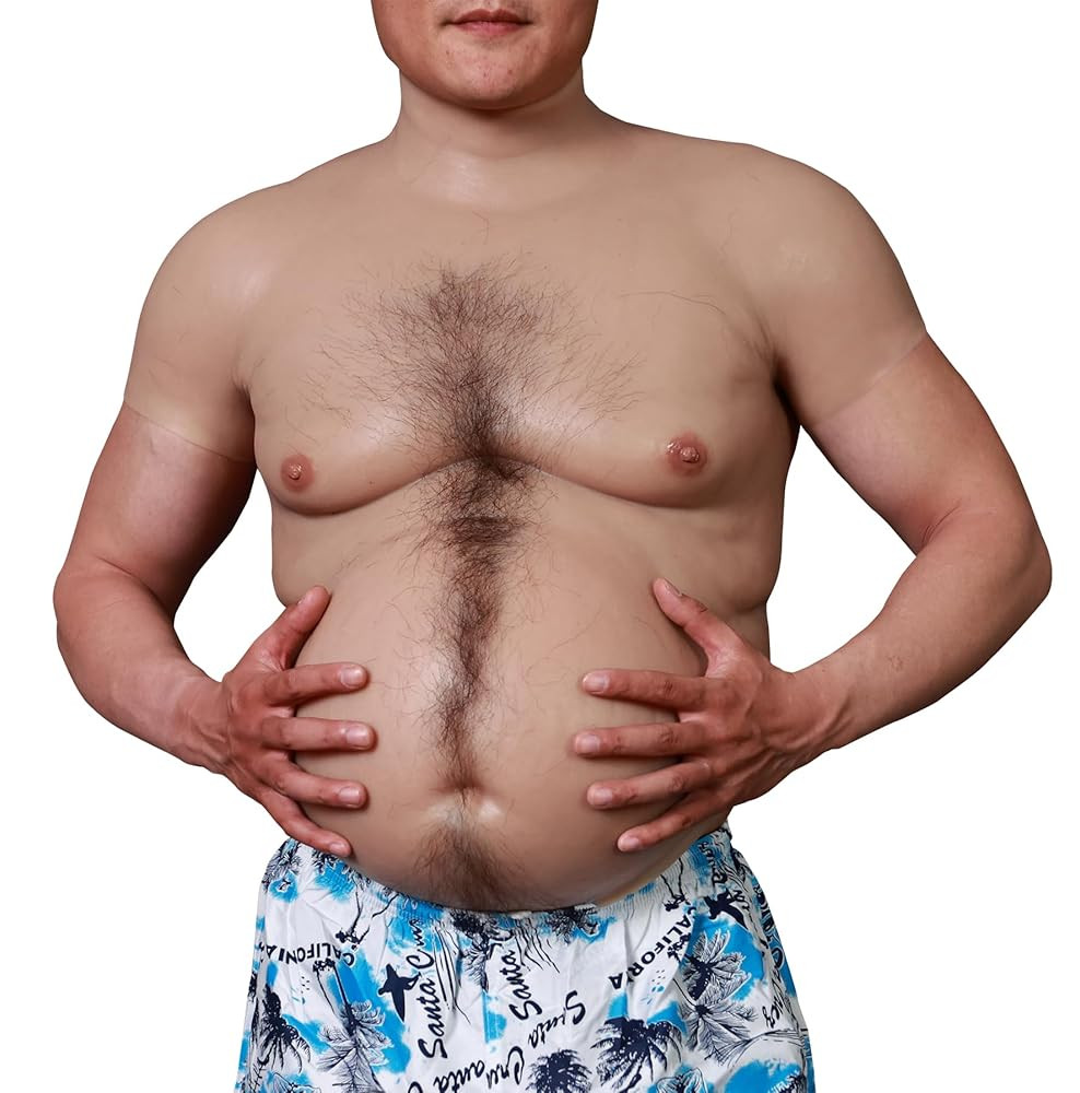 Silicone Beer Belly Suit Plus Fat Suit Fake Realistic Big Padded Upper Bodysuit Costume Dress Up ... | Amazon (US)