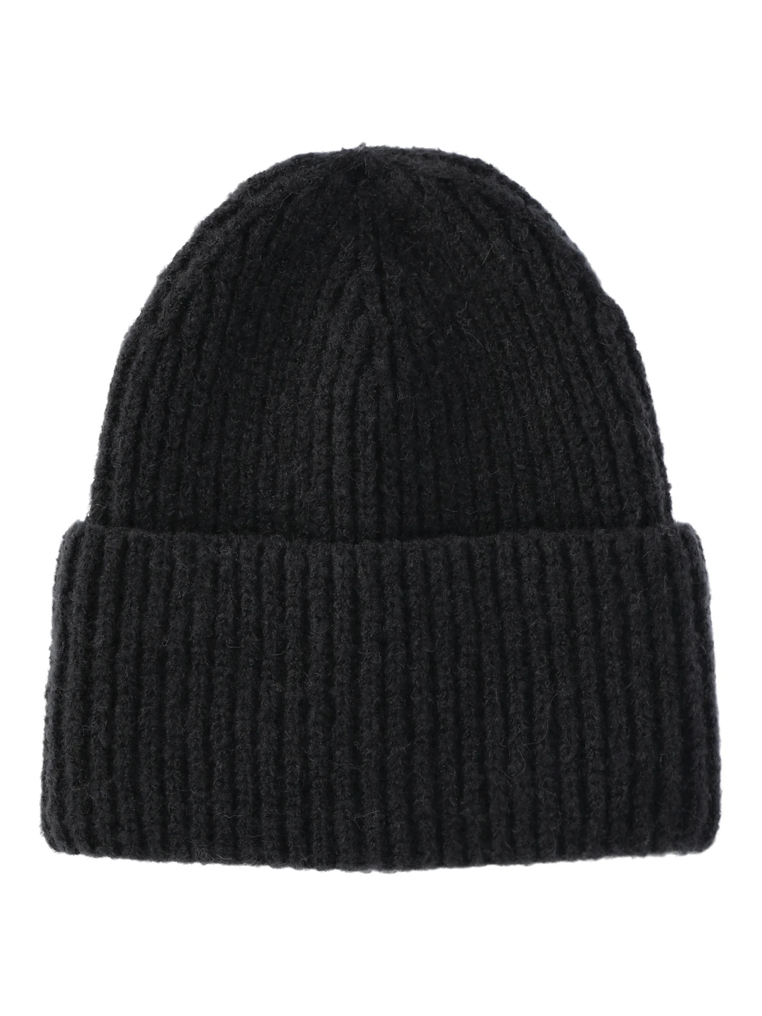 No Boundaries Women's Ribbed Fisherman Winter Beanie, Black Soot | Walmart (US)