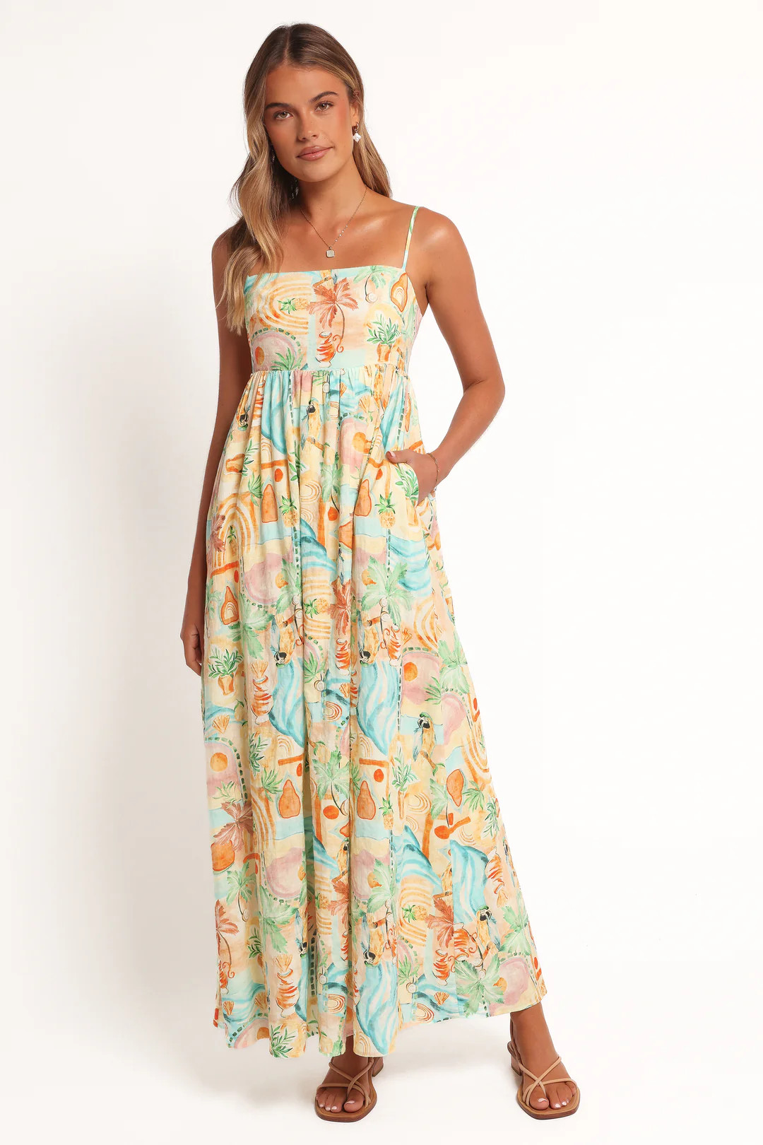 Odessa Maxi Dress - Golden Palm | Petal & Pup (US)