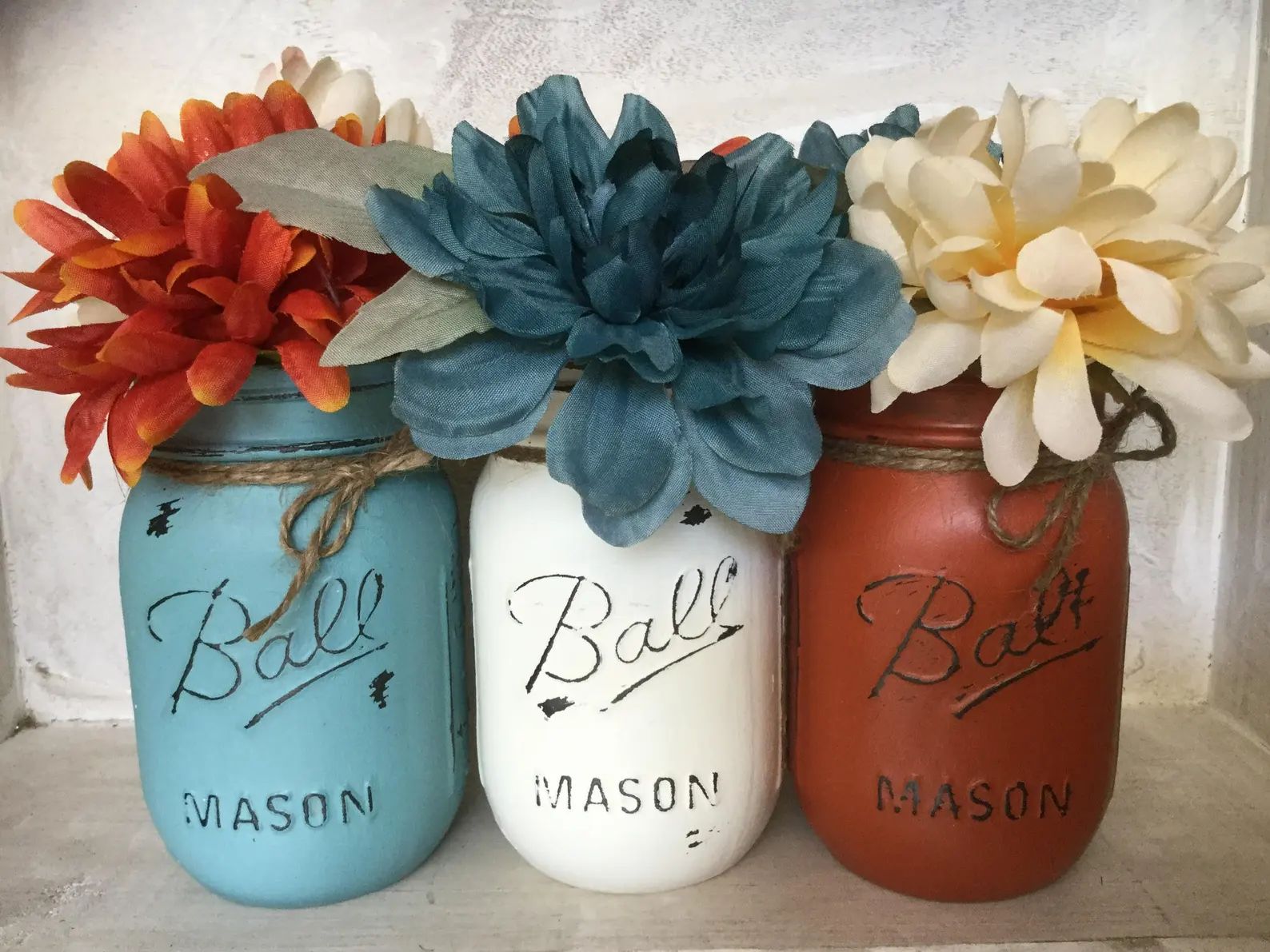 Read the full title
    Mason Jar Vase Set. Fall Vase Set, Fall Decor, Farmhouse Decor,  Home Dec... | Etsy (US)