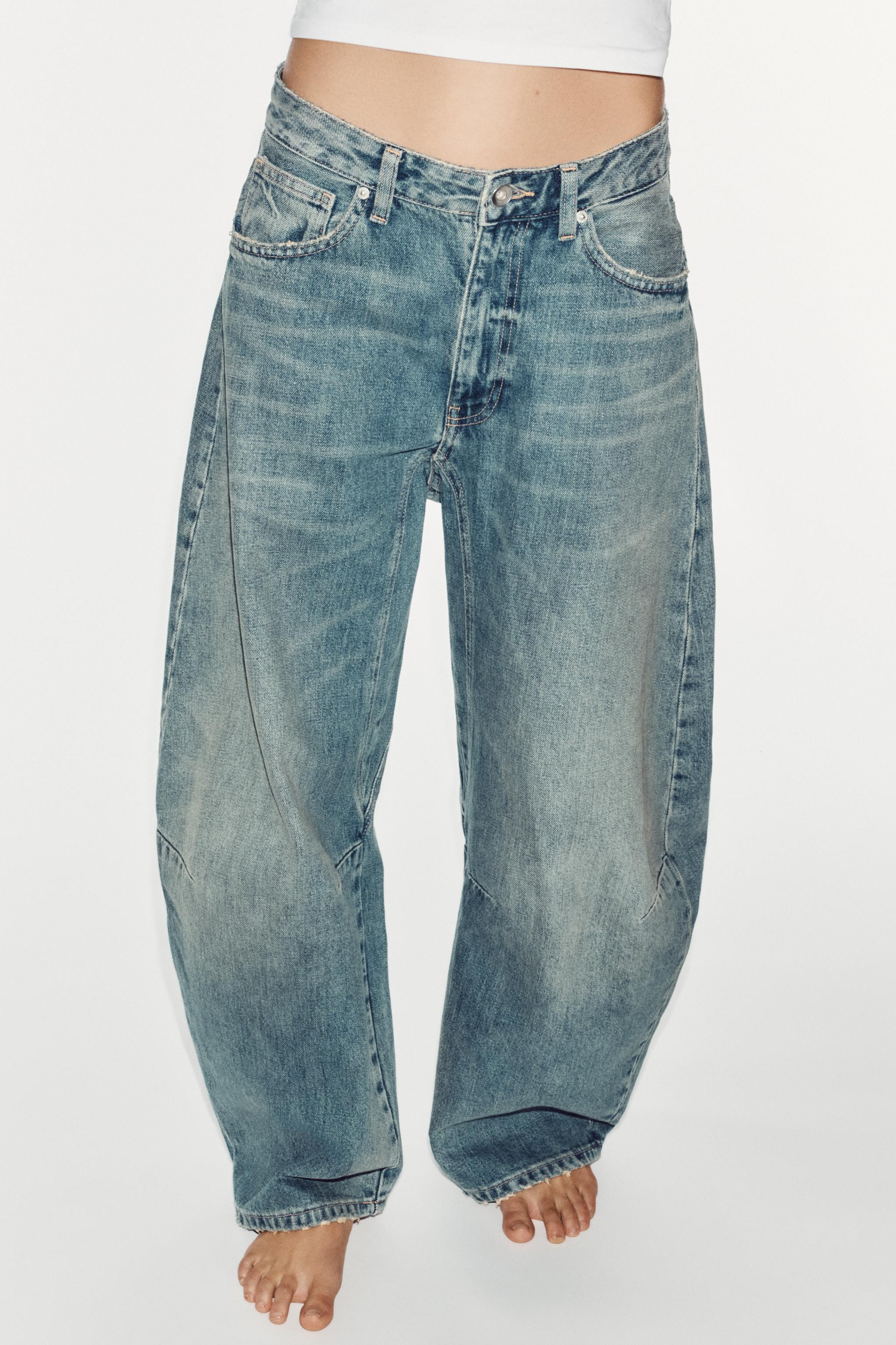 MID RISE - BALLOONMid-rise jeans with belt loops and five pockets. Front zip and metal button clo... | Zara US