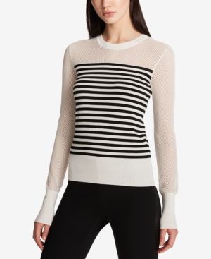 Dkny Cotton Striped Sweater | Macys (US)