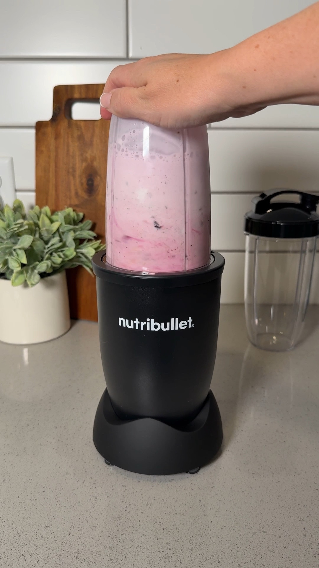 Been loving our nutribullet pro for busy mornings! Blends anything in a minute, and you can quickly take it to go! 

#LTKHome #LTKFamily