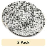 (2 pack) Thyme & Table Dot Ceramic Salad Plate Black and White | Walmart (US)