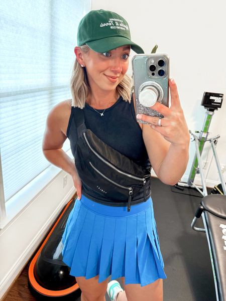 💙💚Last nights athleisure OOTD for Brayden’s football practice! 😜🏈 I have this skort in 3 other colors and it’s only $35! Best fitting pleated skort I’ve found from any retailer! 🙌🏻 Also this cute new Tequila & Tennis hat is going to be on major repeat! 🙌🏻🍹💚 You can shop everything via the link in my bio > Shop my Reels/IG Posts ➡️

Activewear, athleisure, fitness, sports mom, belt bag, Amazon fashion, skorts 

#LTKStyleTip #LTKFitness #LTKItBag