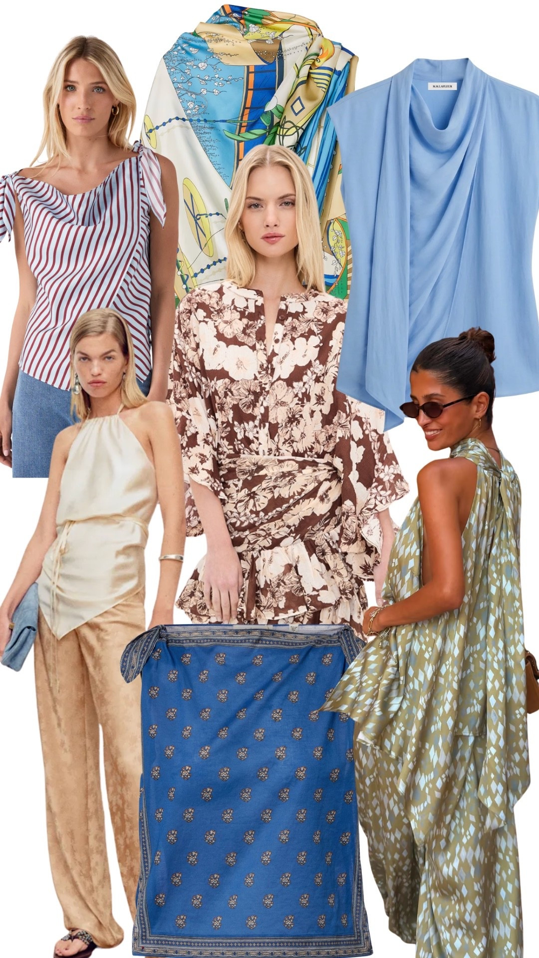 Currently crushing on drapey and scarf tops! I am currently postpartum with baby girl #2 and wish I had somewhere to be in these! All of these blouses and sets would be so much fun for the rest of summer and layering into fall! 🩷 all so perfect for date night or vacation outfits beach!!!

#LTKSeasonal