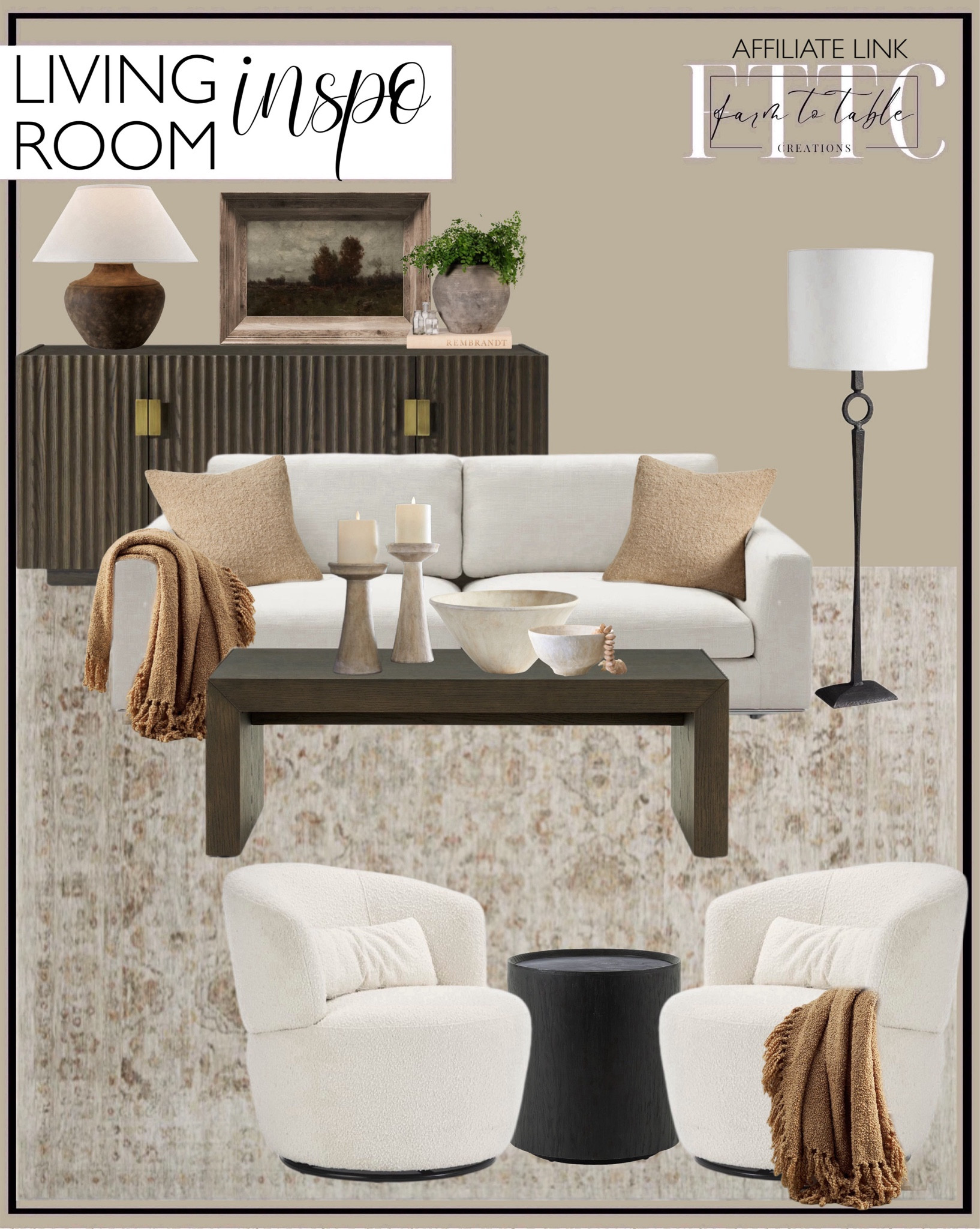 Living Room Inspo. Follow @farmtotablecreations on Instagram for more inspiration.

Hamilton Sofa. Sloane Sideboard.  Amber Bouclé Swivel Chair, Snow. Easton Forged-Iron Floor Lamp. Sloane Coffee Table. Simona Round Side Table. Moody Panoramic Landscape PRINTABLE / Vintage Dark Art Print. Large / Medium Vintage Black or Grey Clay Pot (Free Shipping. Troy Lighting Calabria - 20.5 Inch Table Lamp with Shade. Amber Lewis x Loloi Honora Beige / Spice Area Rug. Artisan Studio Handcrafted Ceramic Bowls. Artisan Studio Handcrafted Pillar Holders. Dreamy Handwoven Fringe Throw. Boucle Pillow. Pottery Barn Finds. Castlery Furniture. Living Room Decor. Coffee Table Decor. Living Room Furniture. Cozy Living Room. 



#LTKSaleAlert #LTKHome #LTKFindsUnder50