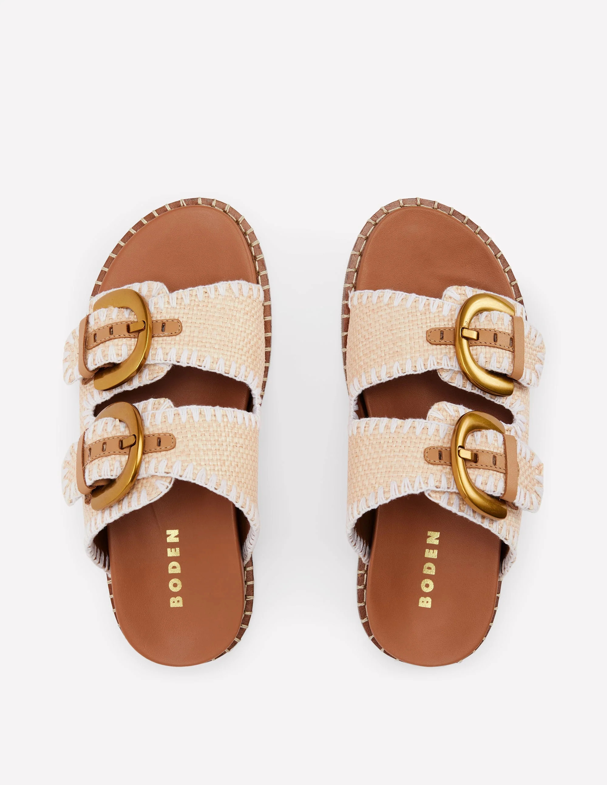 Alberta Footbed Sandals-Natural | Boden UK