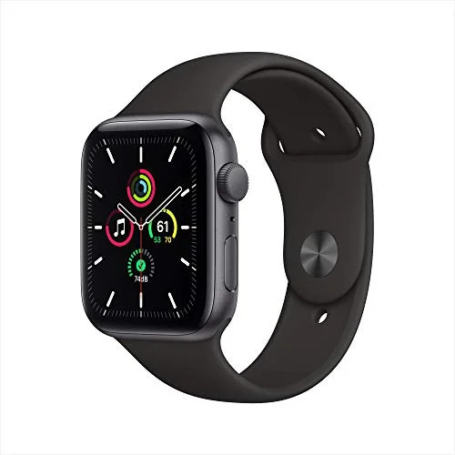 Apple Watch SE (1st Gen) GPS, 44mm Space Gray Aluminum Case with Black Sport Band - Regular | Walmart (US)