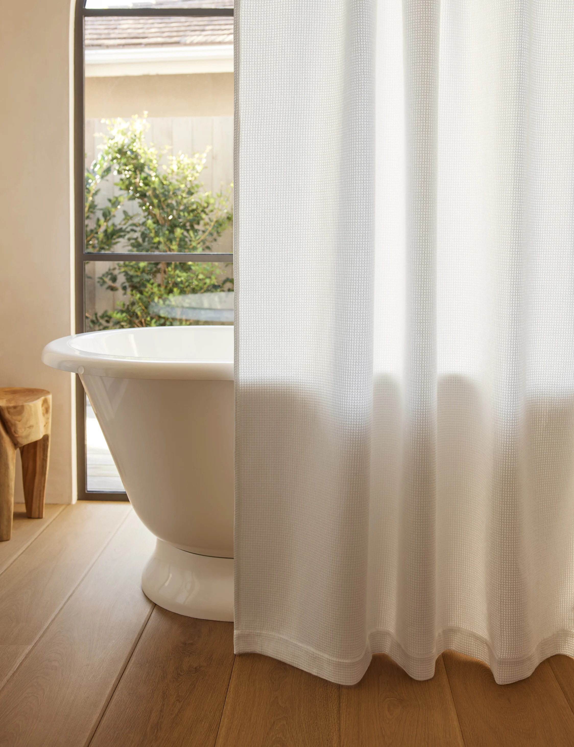 Larue Organic Cotton Shower Curtain | Lulu and Georgia 