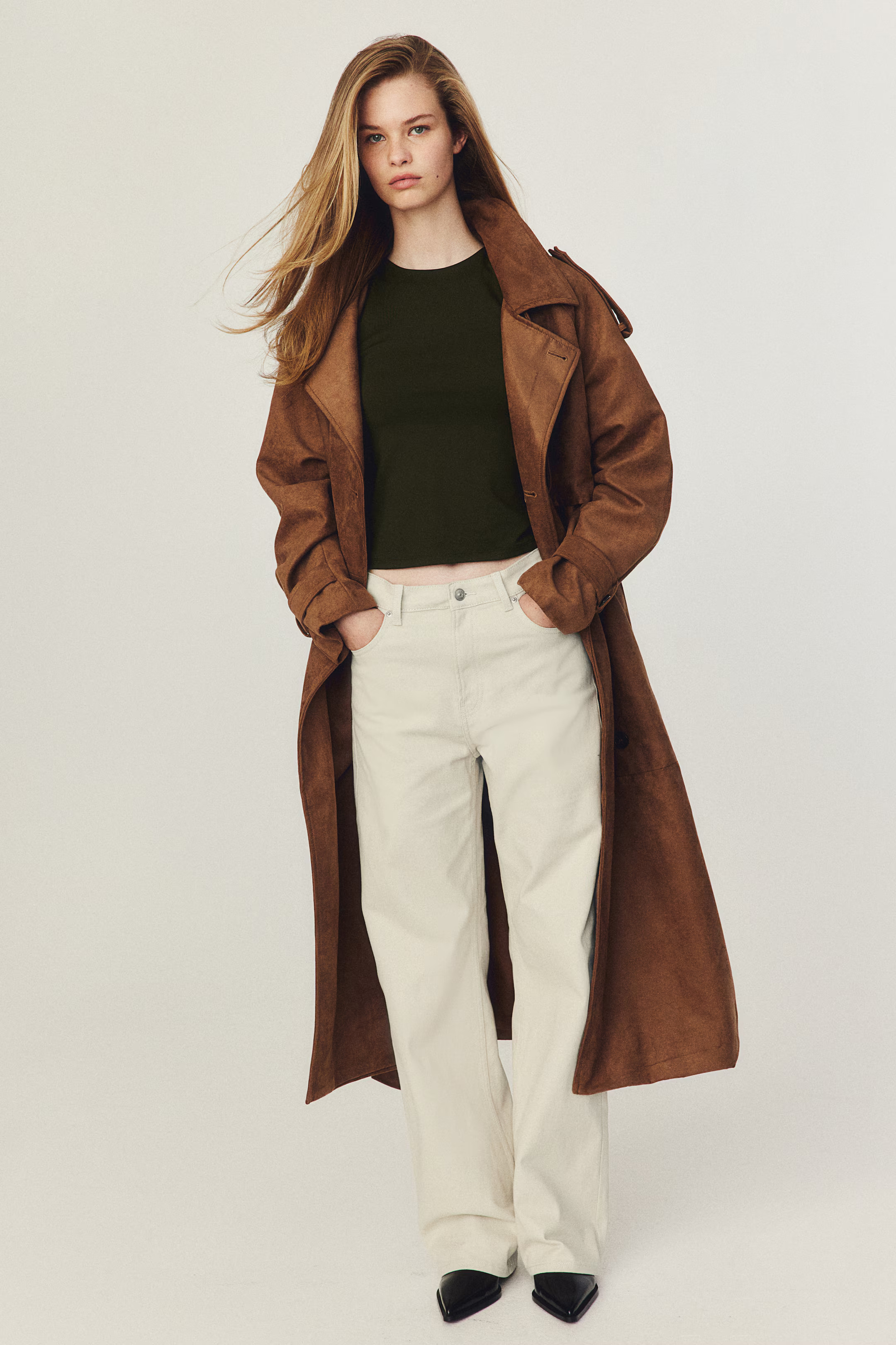 Wide-leg Twill Pants | H&M (US + CA)