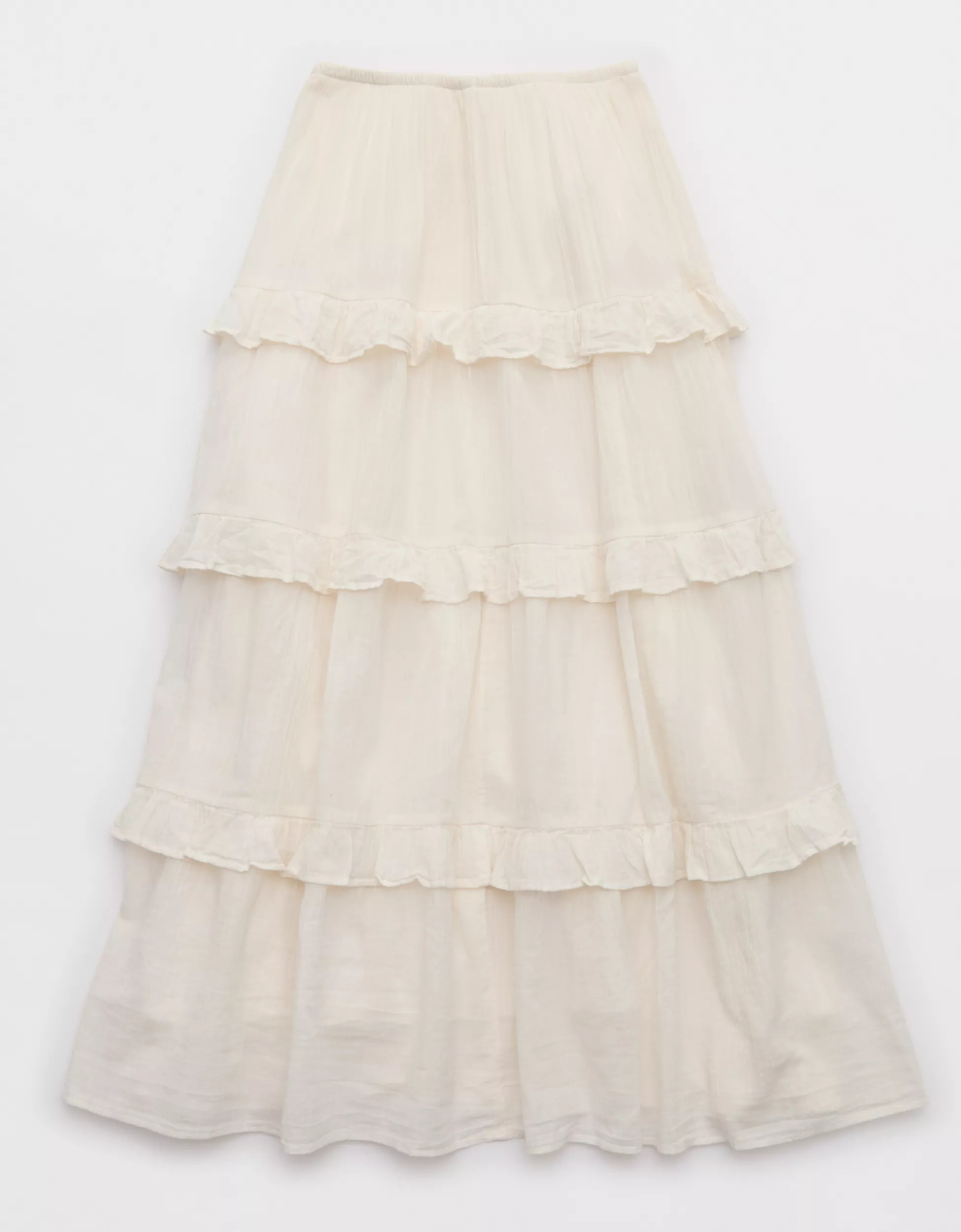 Aerie Ready To Ruffle Tiered Midaxi Skirt | Aerie