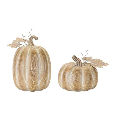 White and Tan Pumpkins, Set of 2 | Kirkland's Home