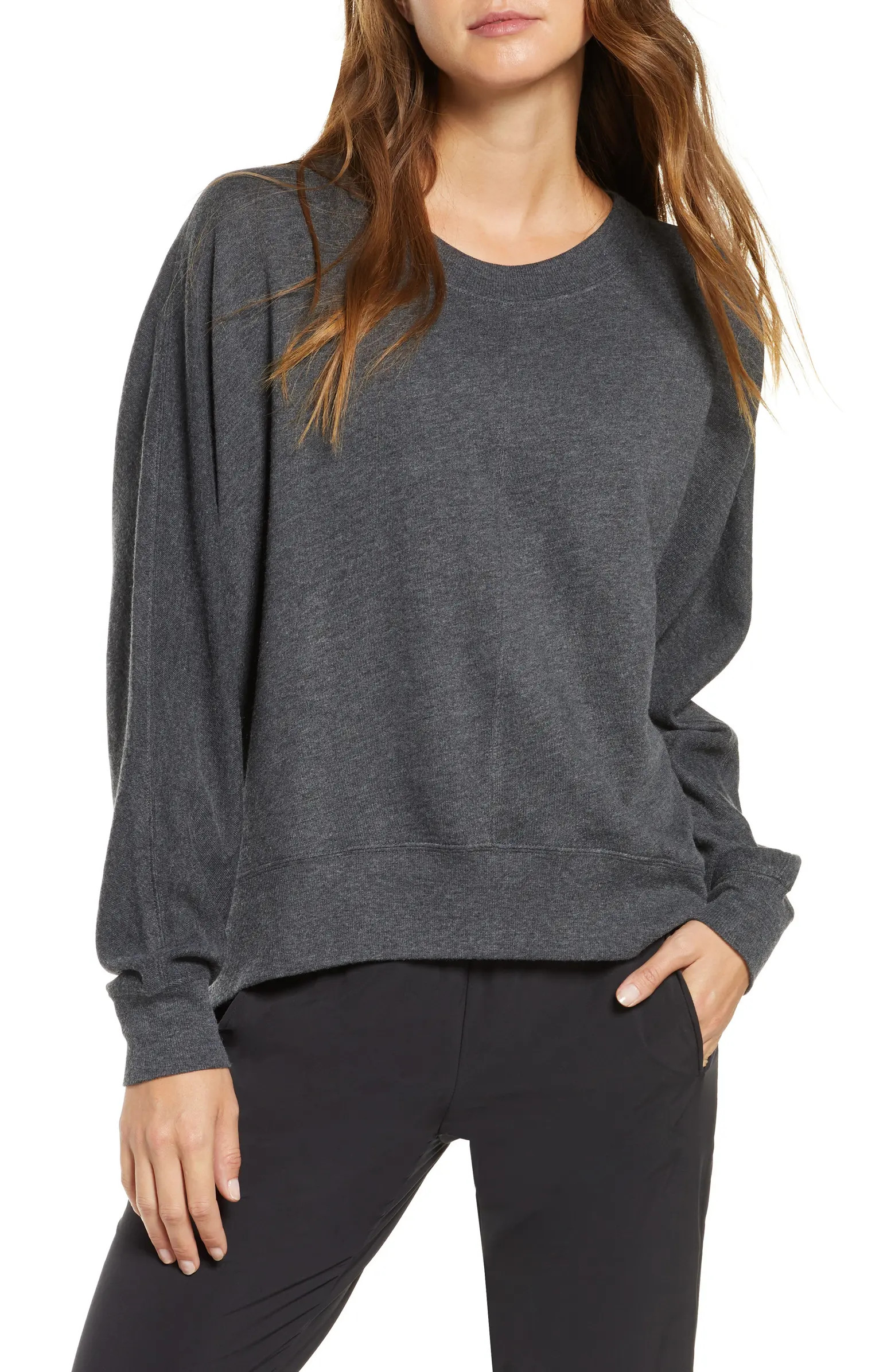 Zella Carey Crew High/Low Sweatshirt | Nordstrom | Nordstrom