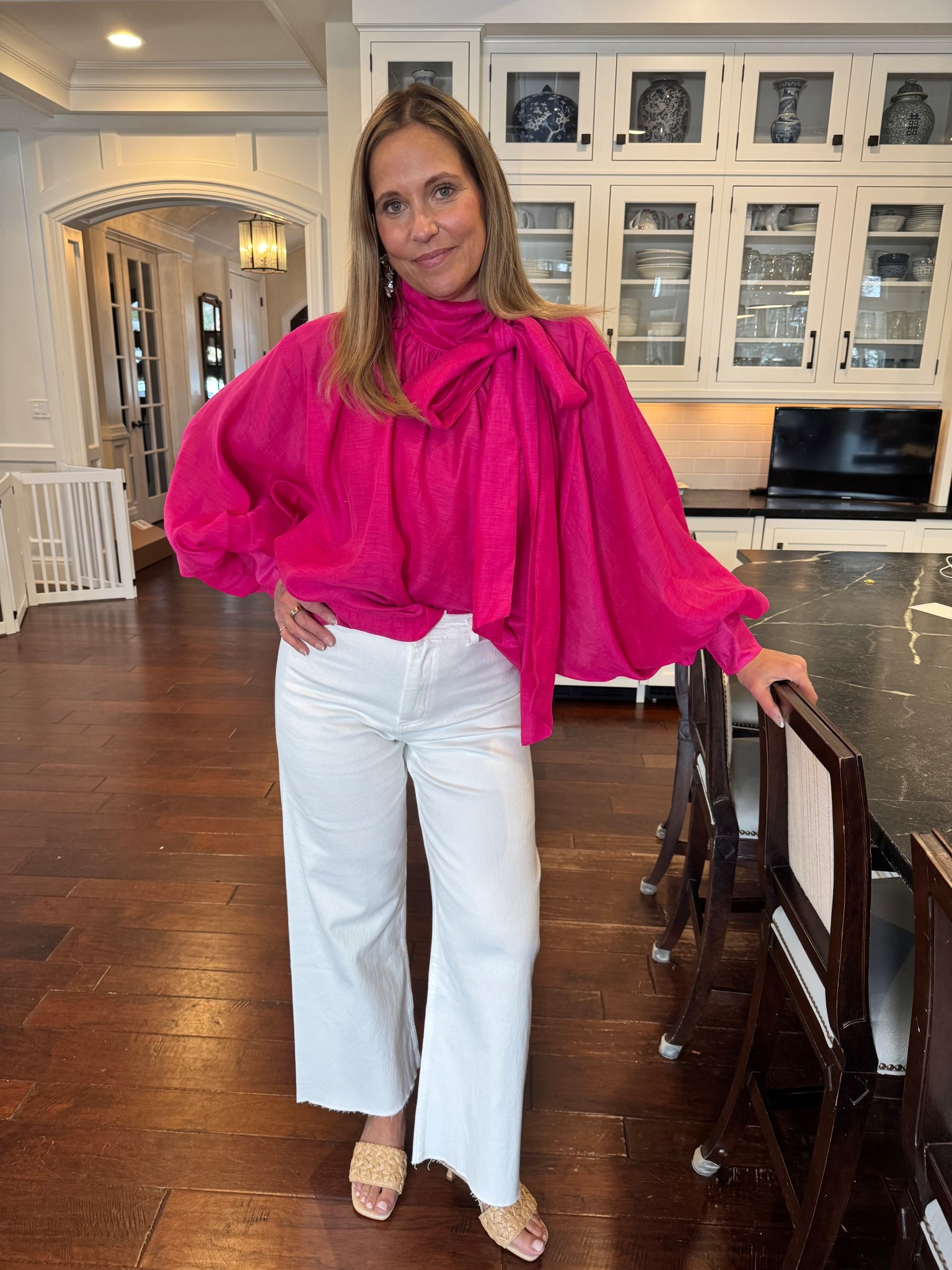 Walk into any room with confidence from wearing this gorgeous color and flattering silhouette blouse! Loving this festive color! s

#LTKMidsize #LTKOver40