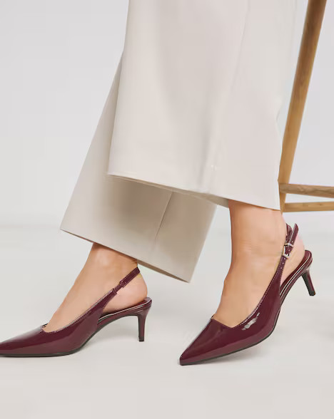 Simply Be Aspen Pointed Toe Slingback Shoes - Wide Fit (E) | JD Williams (UK)