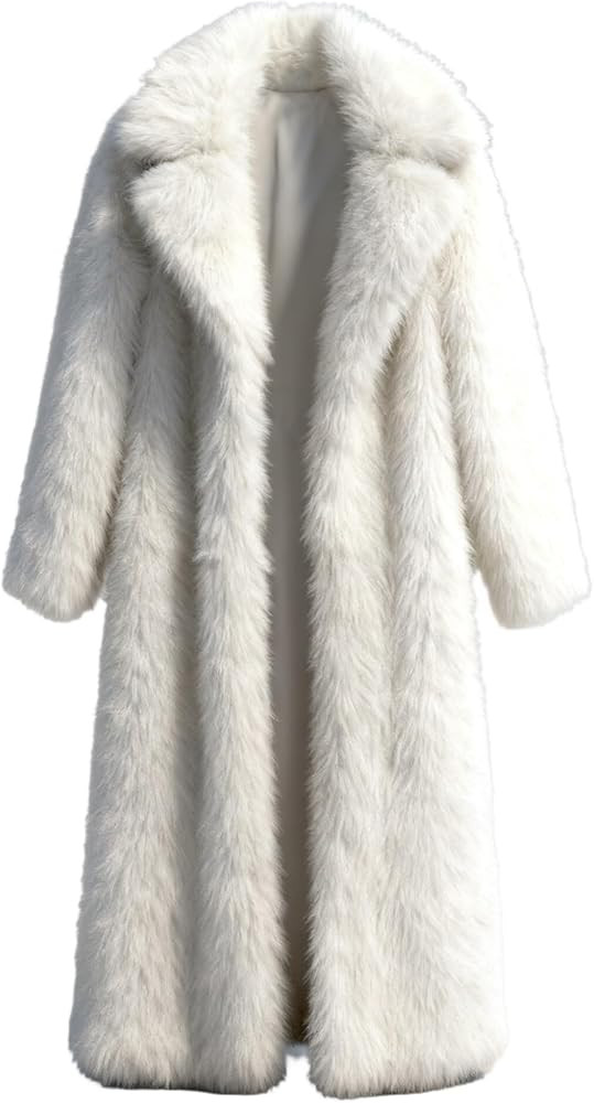 Long Faux Fur Coat,Warm Outwear Parka Long Coat With Sleeves Trendy Luxury Trench Coat 2025 | Amazon (US)