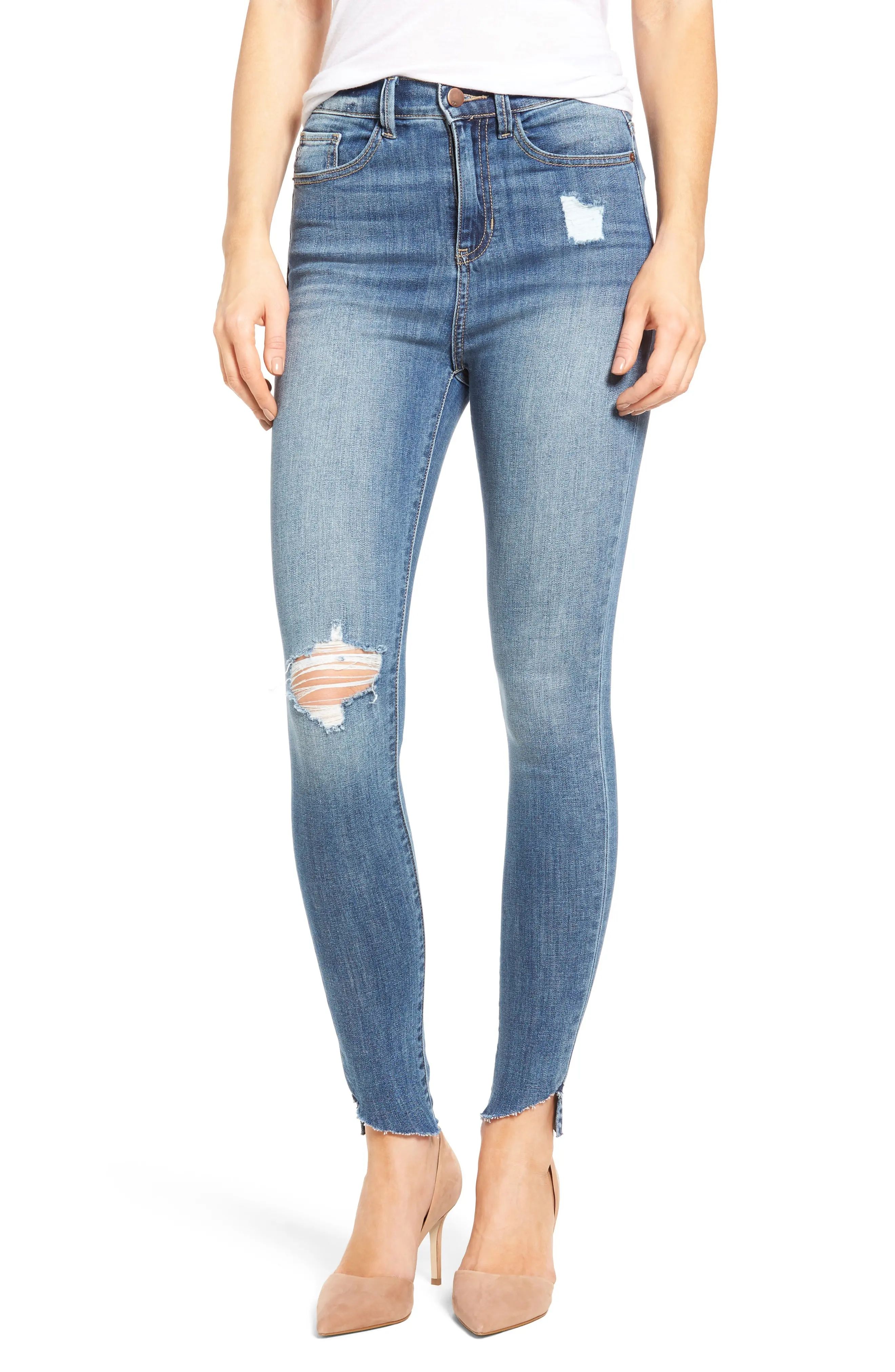 Decon Raw Edge High Waist Skinny Jeans | Nordstrom