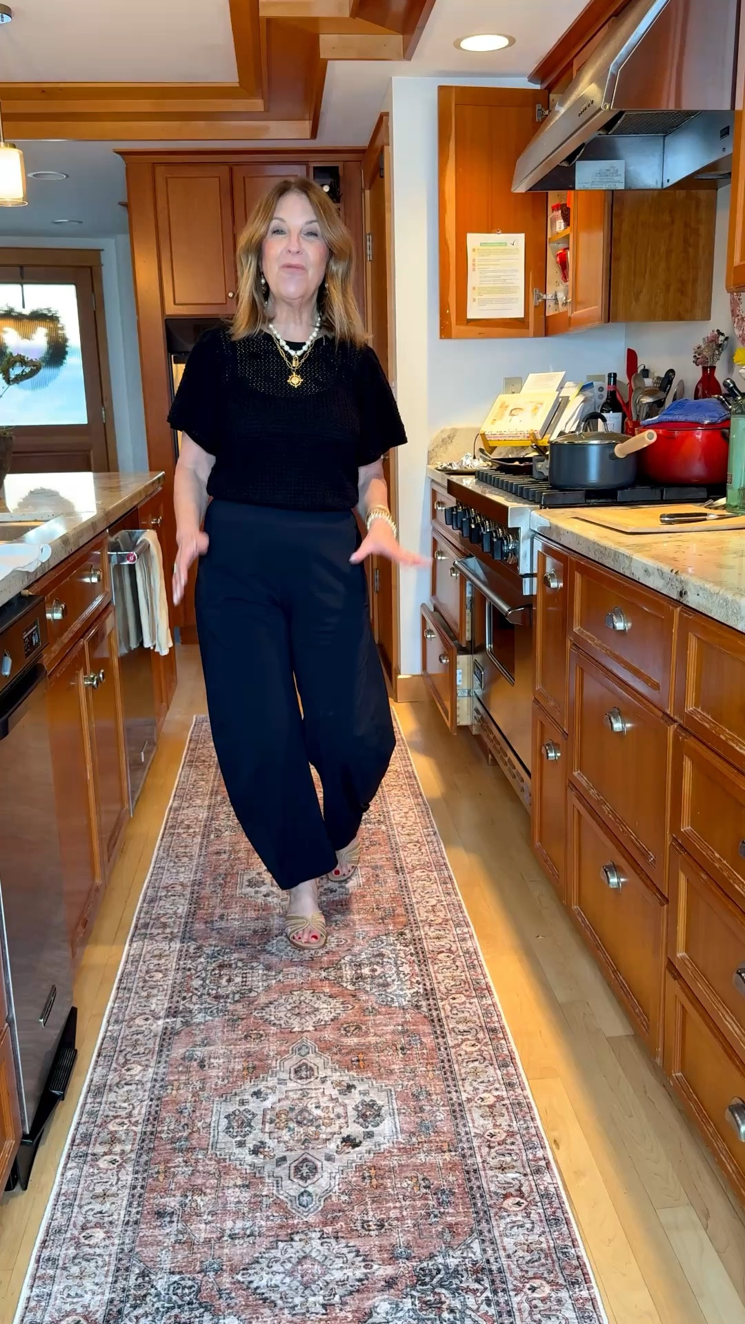 New spring kitchen runner! It’s nice how a new rug can freshen up a space. 

It arrived just in time for a casual dinner I'm hosting with friends.  My outfit
It is easy and put-together.  


#LTKSaleAlert #LTKHome #LTKOver40