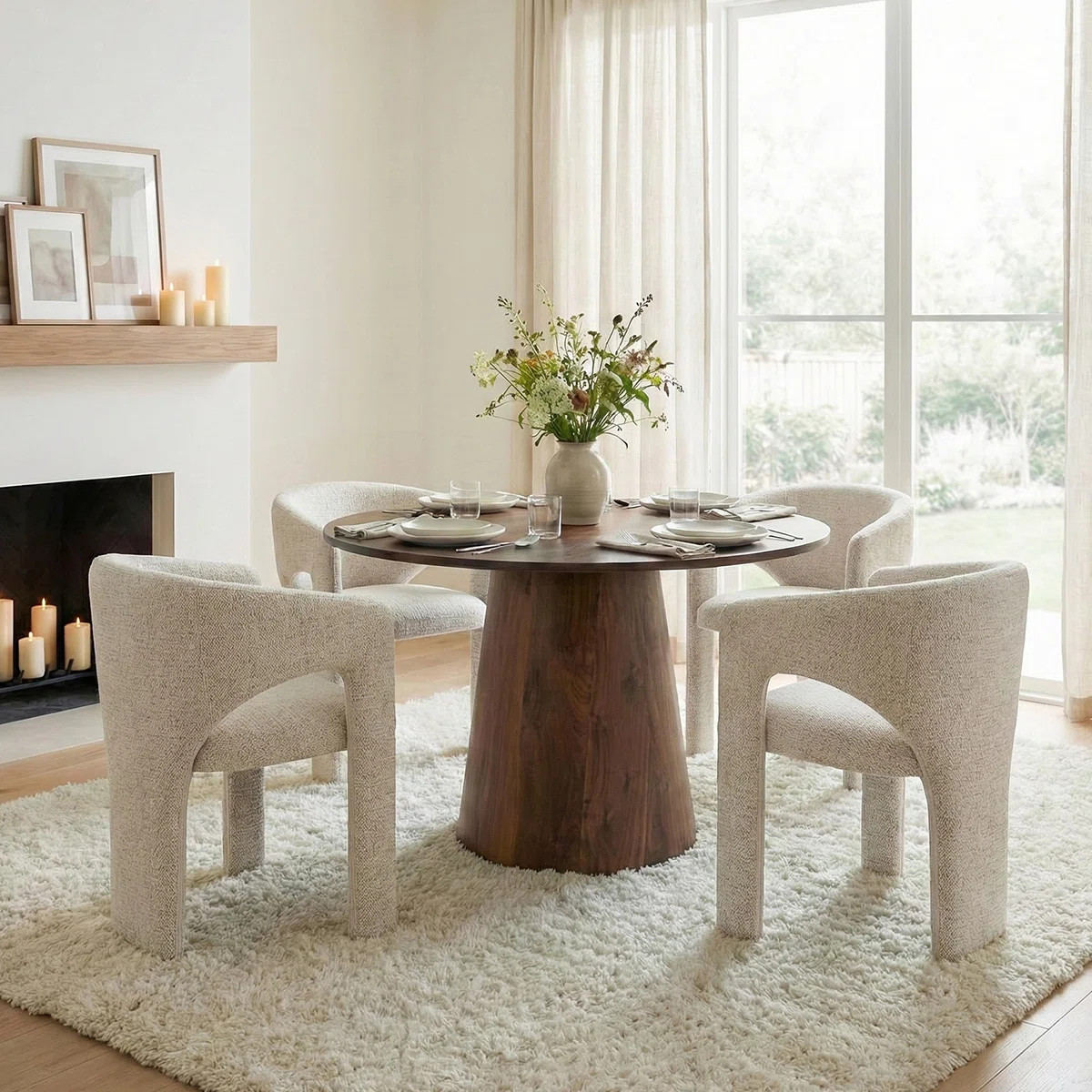 5-Piece Round Dining Table Set | Wayfair North America