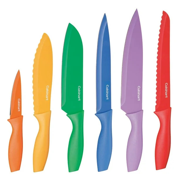 Cuisinart Advantage 12-Piece Color-Coded Professional Stainless Steel Knives | Walmart (US)