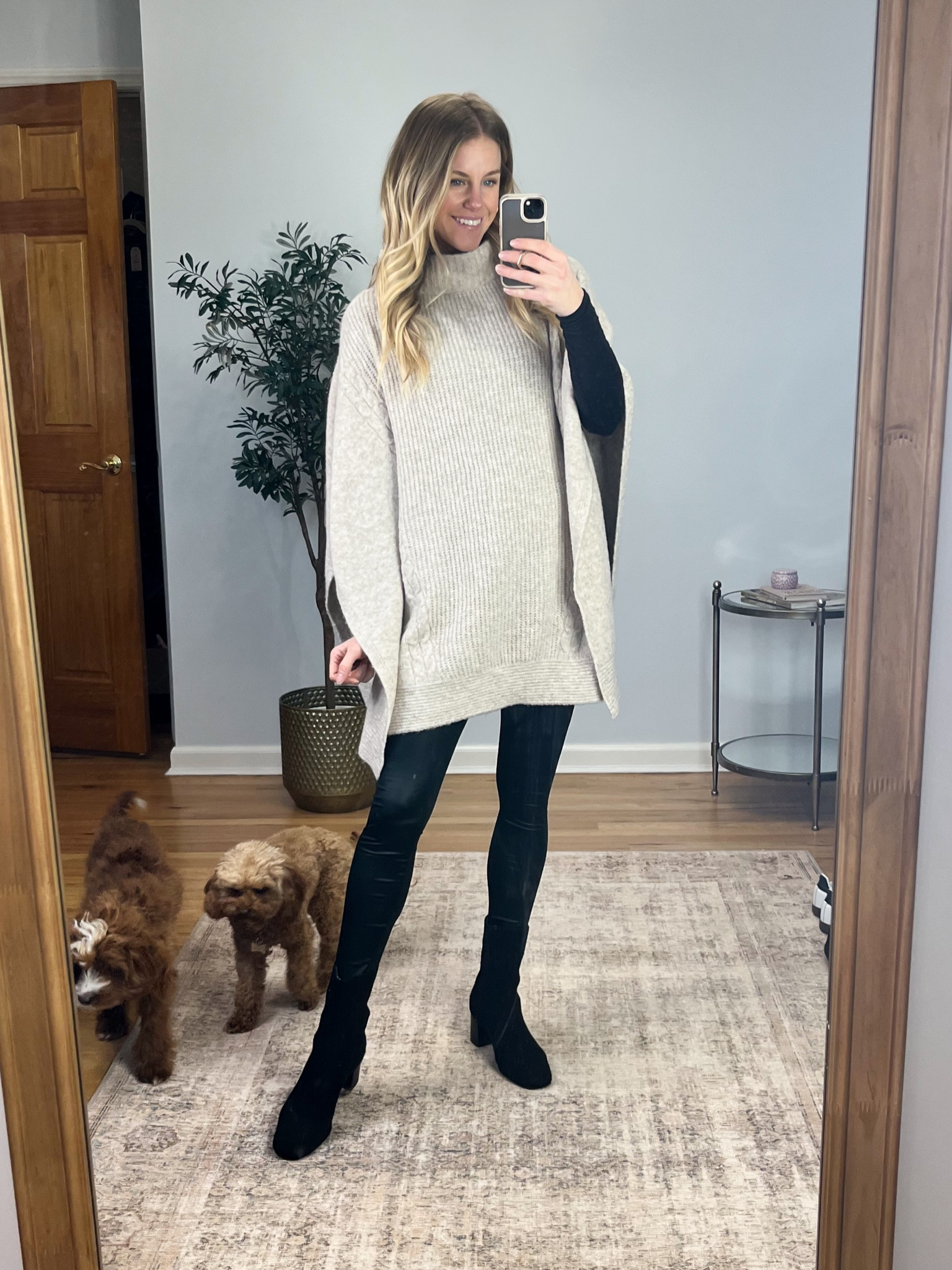 I love a poncho, but this one runs a little bit big. I am wearing the size S/M.

#LTKsalealert #LTKfindsunder50 #LTKfindsunder100