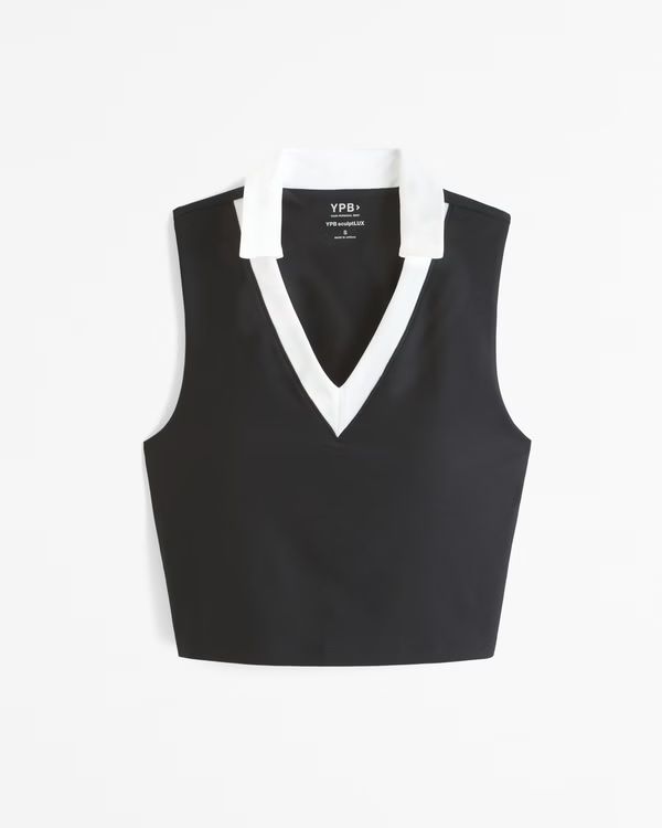 YPB sculptLUX Johnny Collar Polo Tank | Abercrombie & Fitch (US)