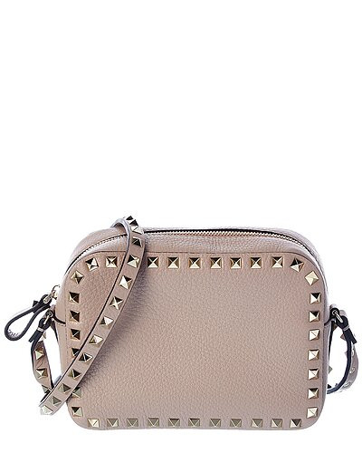 Valentino Rockstud Grainy Leather Camera Bag | Ruelala