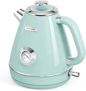 Hazel Quinn Electric Water Kettle with Thermometer Dial, Fast Boil, 1.7 L Cordless Stainless Stee... | Amazon (US)