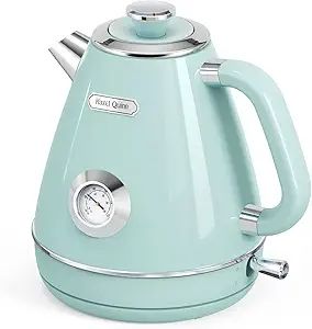 Hazel Quinn Electric Water Kettle with Thermometer Dial, Fast Boil, 1.7 L Cordless Stainless Stee... | Amazon (US)