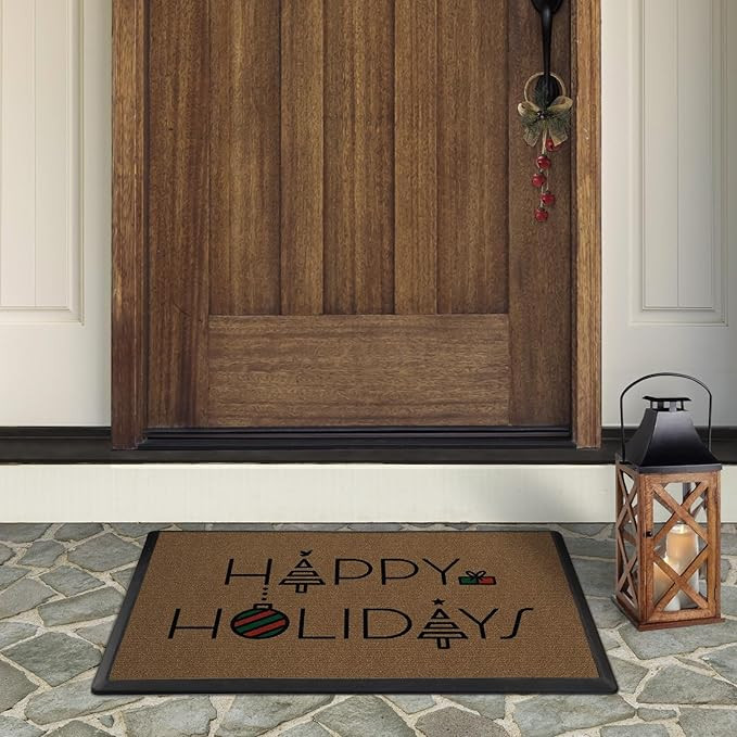 RUGGABLE Christmas Washable Doormat - Perfect Indoor Outdoor Machine Washable Door Mat for Front ... | Amazon (US)