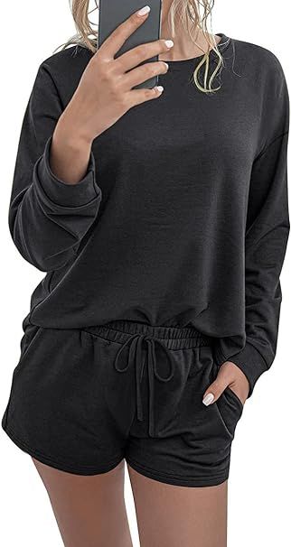 AMABMB Women's Pajama Sets Tie Dye Sweatsuit Long Sleeves Pullover Sleepwear Set 2 Pcs Lounge Jog... | Amazon (US)
