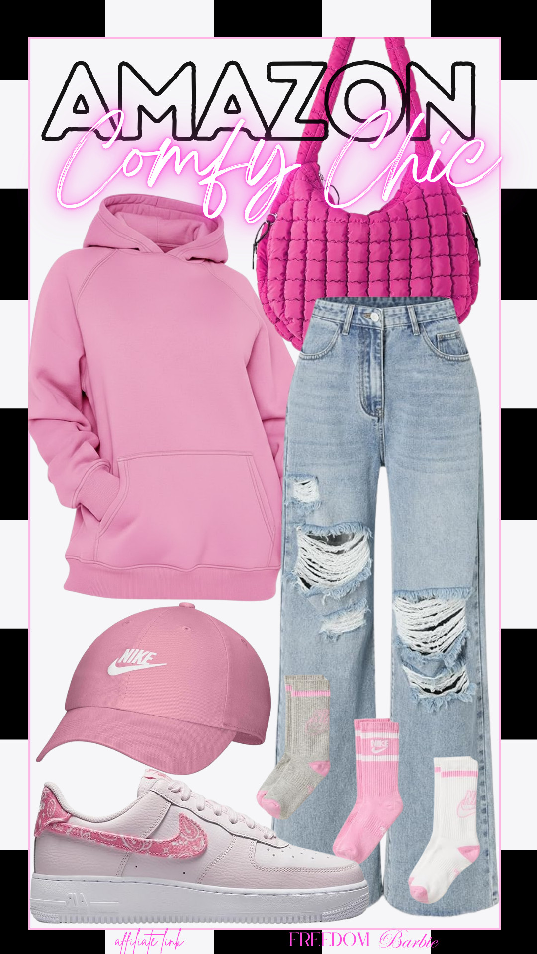 Chic and comfy vibes all day! From my pink puffer bag to the ripped jeans, it's all about mixing cozy with a pop of color.

#AmazonFashion #ComfortChic #StyleOnABudget #PinkPuffer #RippedJeans 

 #LTKdayinmylife #LTKootd #LTKmomlife
