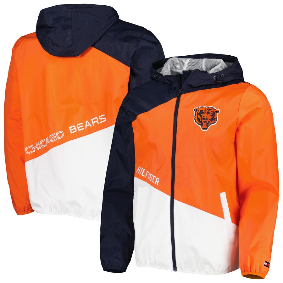 Chicago Bears Tommy Hilfiger Bill Full-Zip Jacket - Navy/Orange | Fanatics